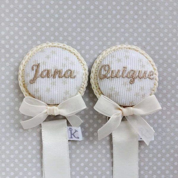 Chupetero para bautizo personalizado STARS